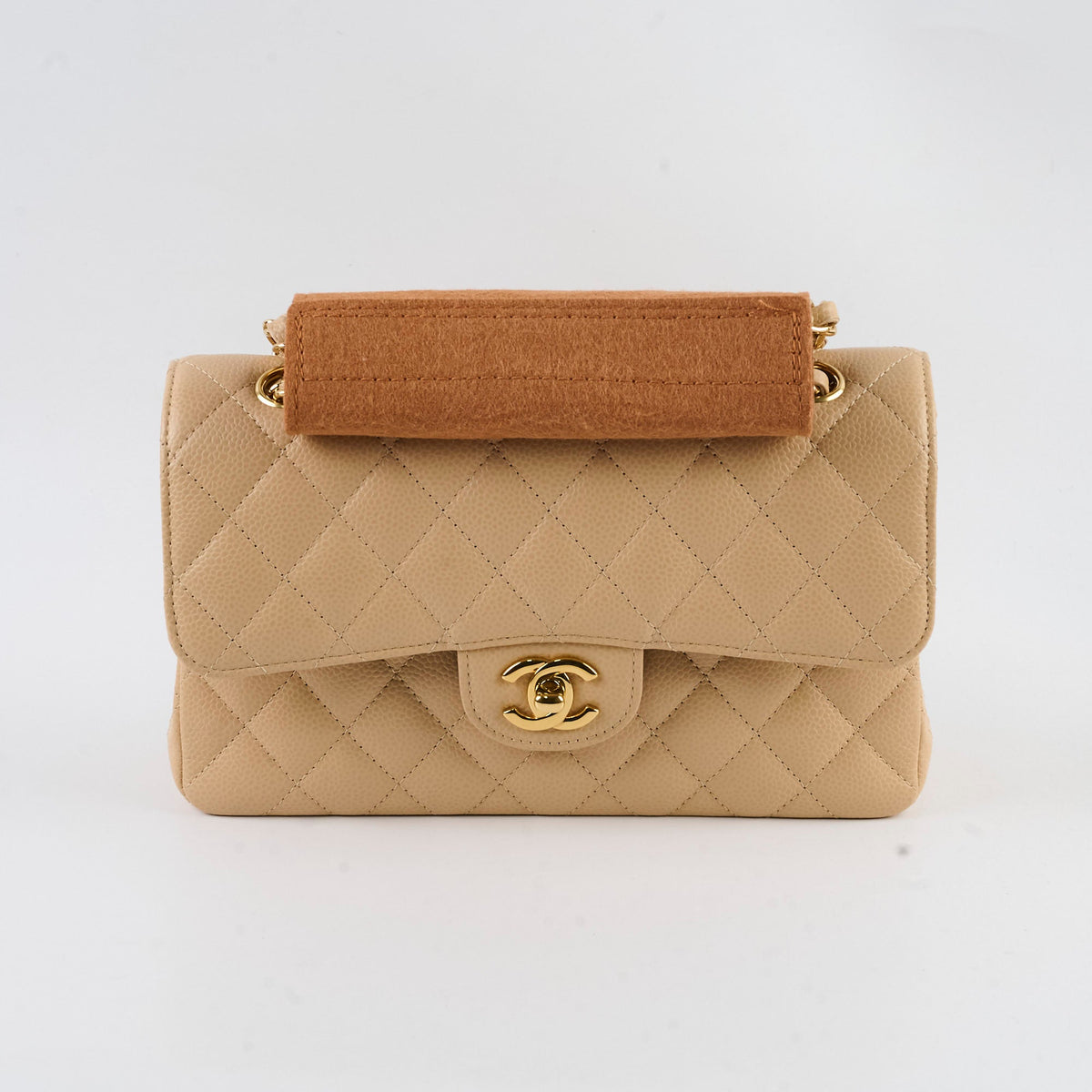 Chanel Classic Flap Small Beige Microchipped - photo 2