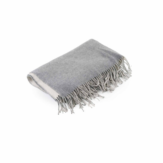 Hermes Cashmere Double Face White/Grey Scarf - photo 1