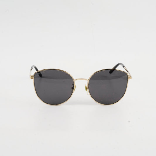 Gucci Cat Eye Sunglasses with Gold Tone Frame - photo 2