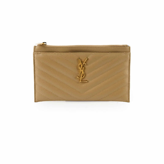 Saint Laurent Bill Pouch Dark Latte GHW - photo 1