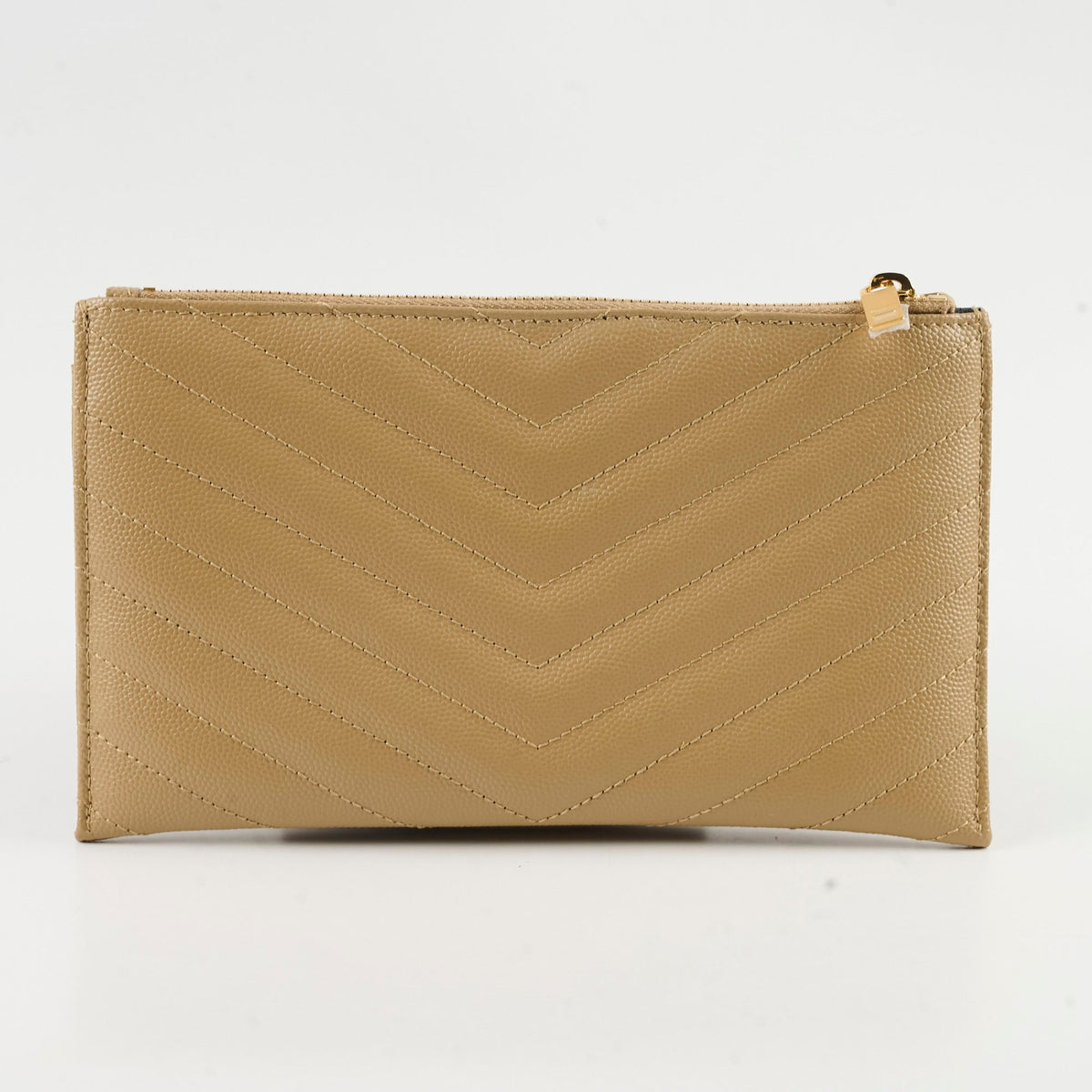 Saint Laurent Bill Pouch Dark Latte GHW - photo 2