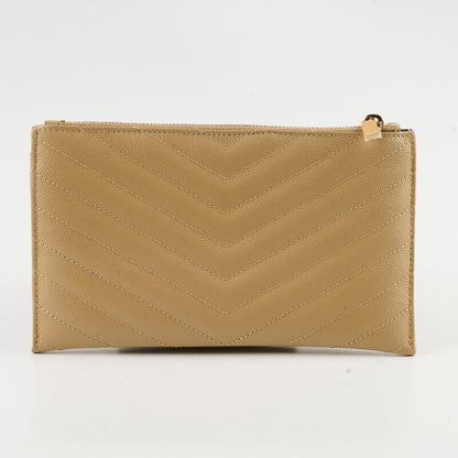 Saint Laurent Bill Pouch Dark Latte GHW - photo 2