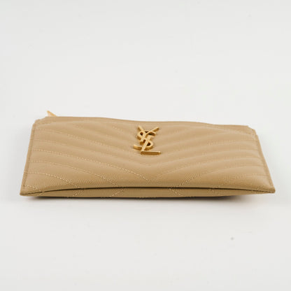 Saint Laurent Bill Pouch Dark Latte GHW - photo 4