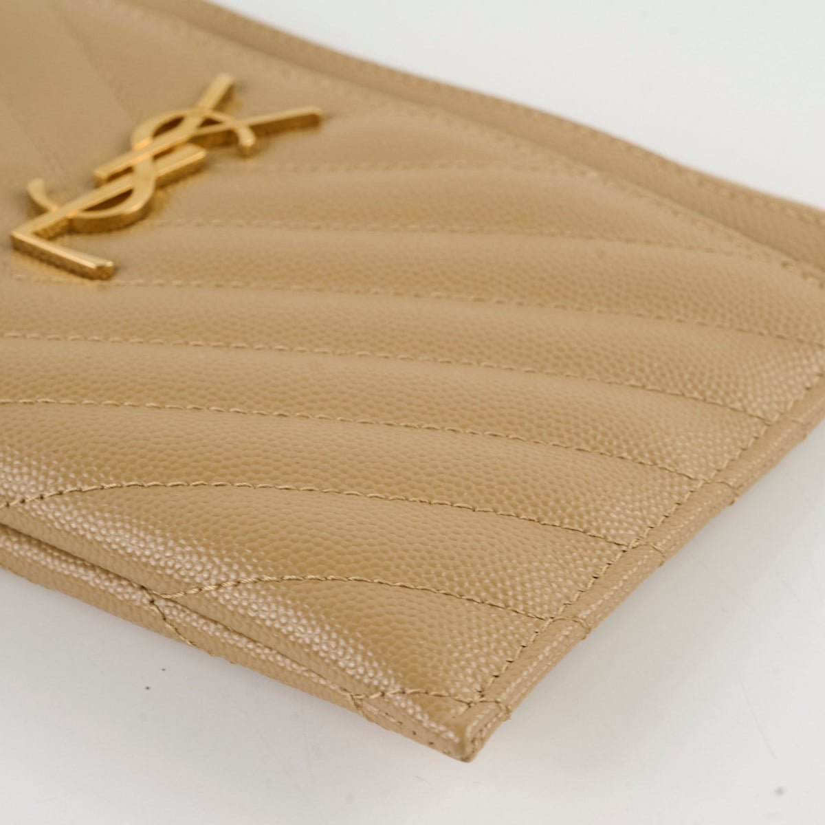 Saint Laurent Bill Pouch Dark Latte GHW - photo 9