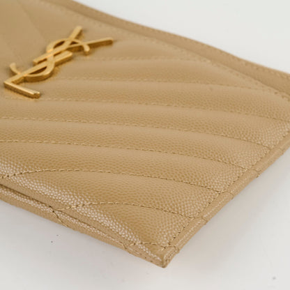 Saint Laurent Bill Pouch Dark Latte GHW - photo 9