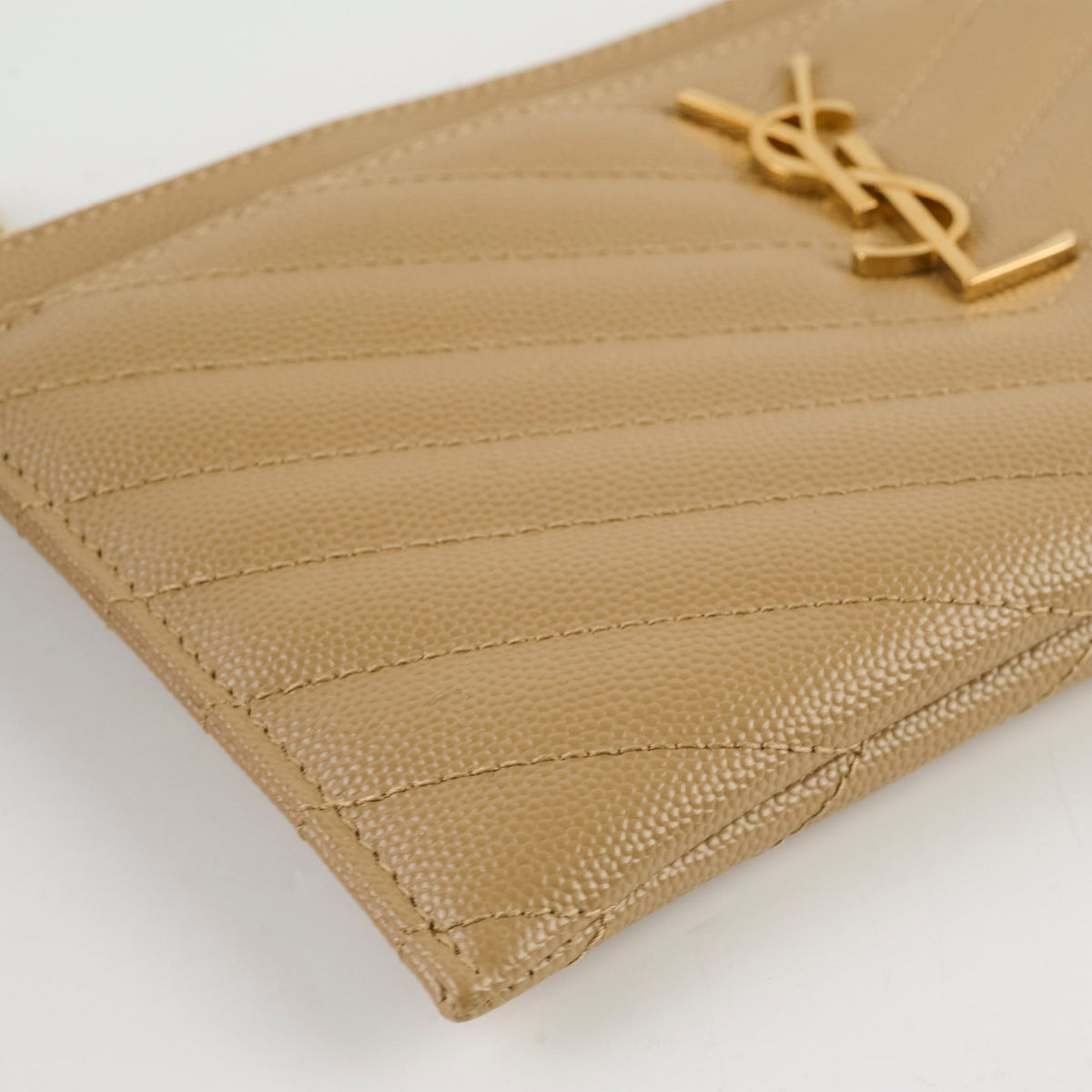 Saint Laurent Bill Pouch Dark Latte GHW - photo 7