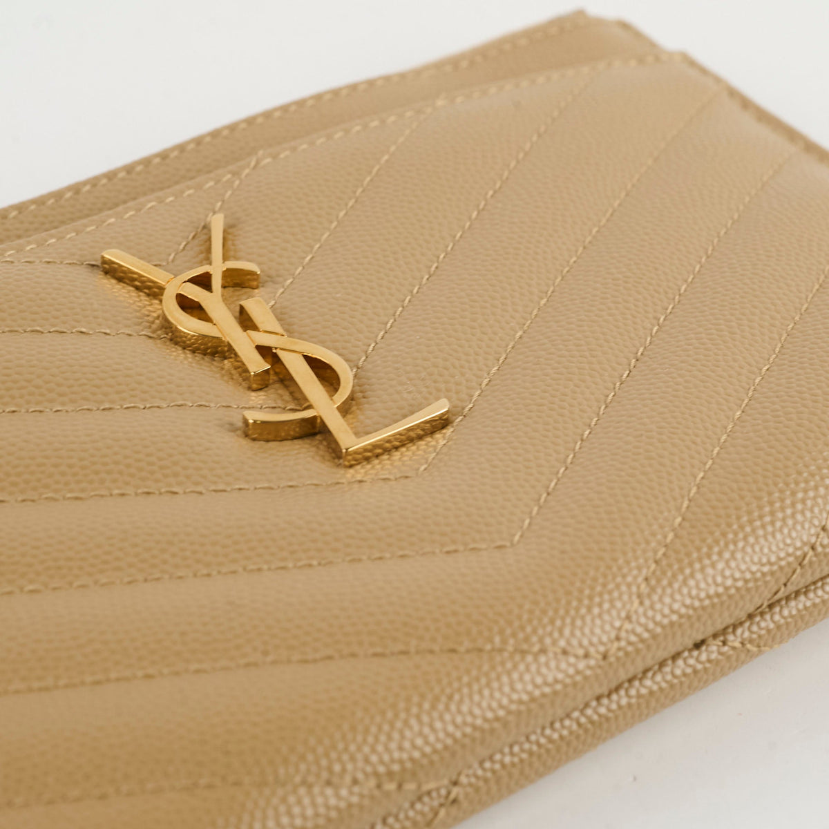 Saint Laurent Bill Pouch Dark Latte GHW - photo 10