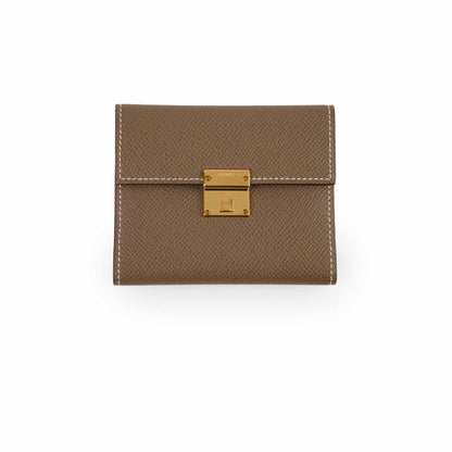 Hermes Clic Card Case Etoupe GHW Epsom - photo 1