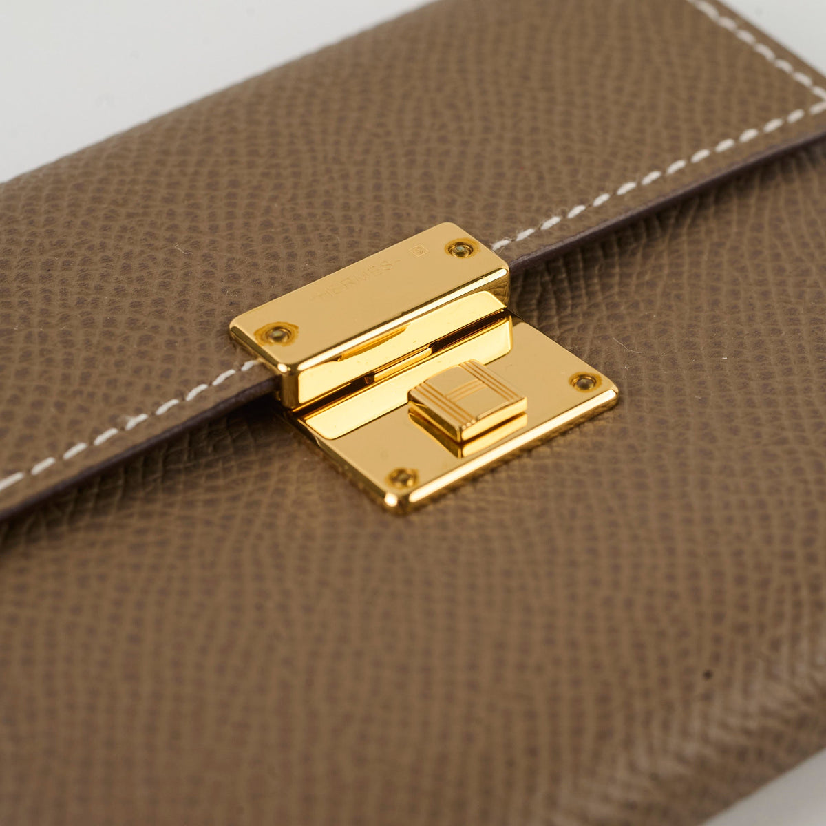 Hermes Clic Card Case Etoupe GHW Epsom - photo 11