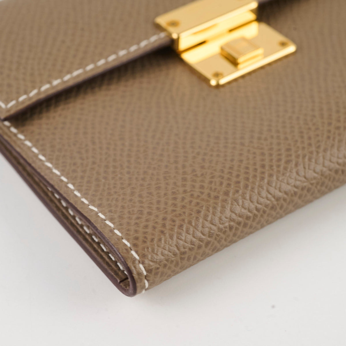Hermes Clic Card Case Etoupe GHW Epsom - photo 9