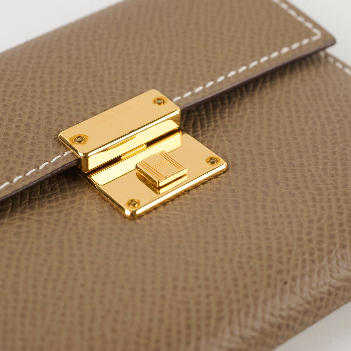 Hermes Clic Card Case Etoupe GHW Epsom - photo 12