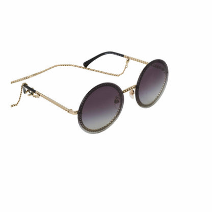 Chanel 4245 Round Gold Chain Sunglasses - photo 1