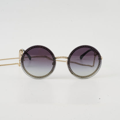 Chanel 4245 Round Gold Chain Sunglasses - photo 2