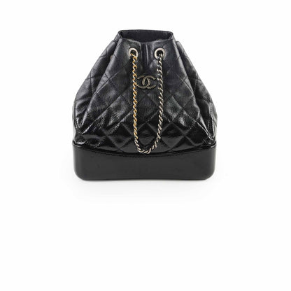 Chanel Gabrielle Black Leather/Patent Backpack - photo 1
