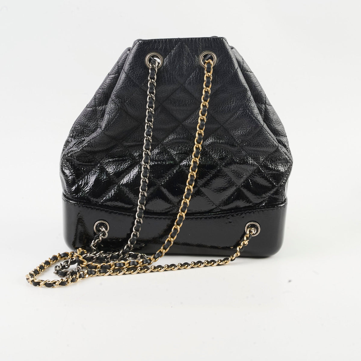 Chanel Gabrielle Black Leather/Patent Backpack - photo 2