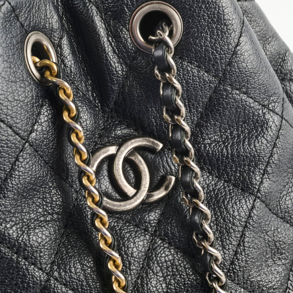 Chanel Gabrielle Black Leather/Patent Backpack - photo 7