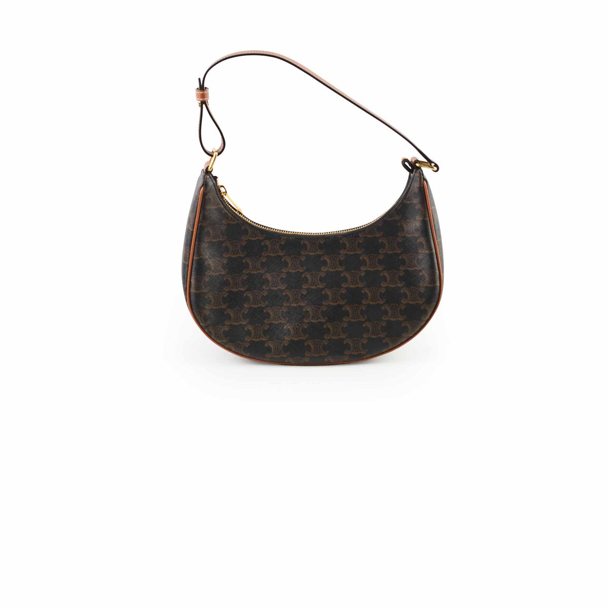Celine Ava Triomphe Brown Shoulder Bag - photo 1