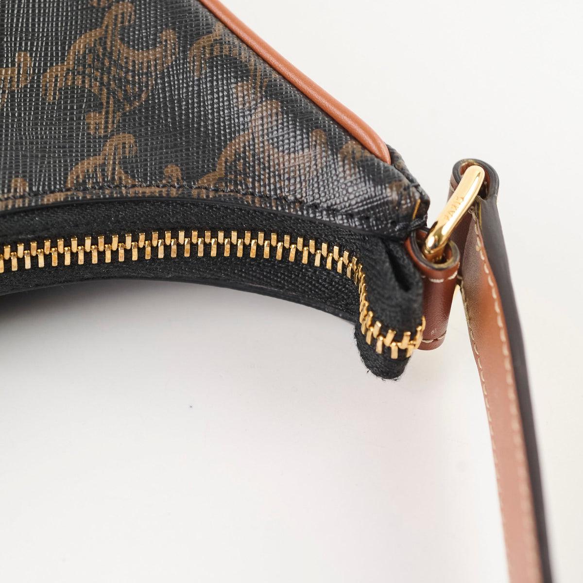 Celine Ava Triomphe Brown Shoulder Bag - photo 4