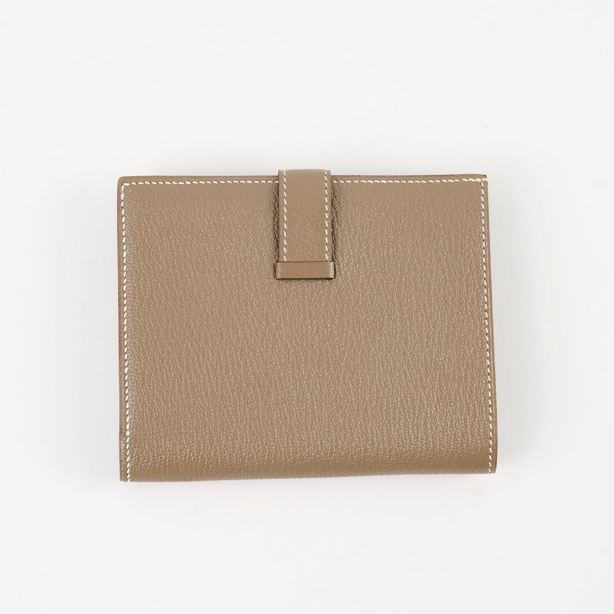 Hermes Bearn Compact Wallet Etoupe - U Stamp - photo 2