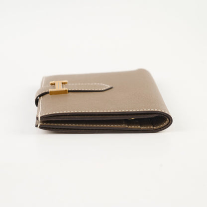 Hermes Bearn Compact Wallet Etoupe - U Stamp - photo 3