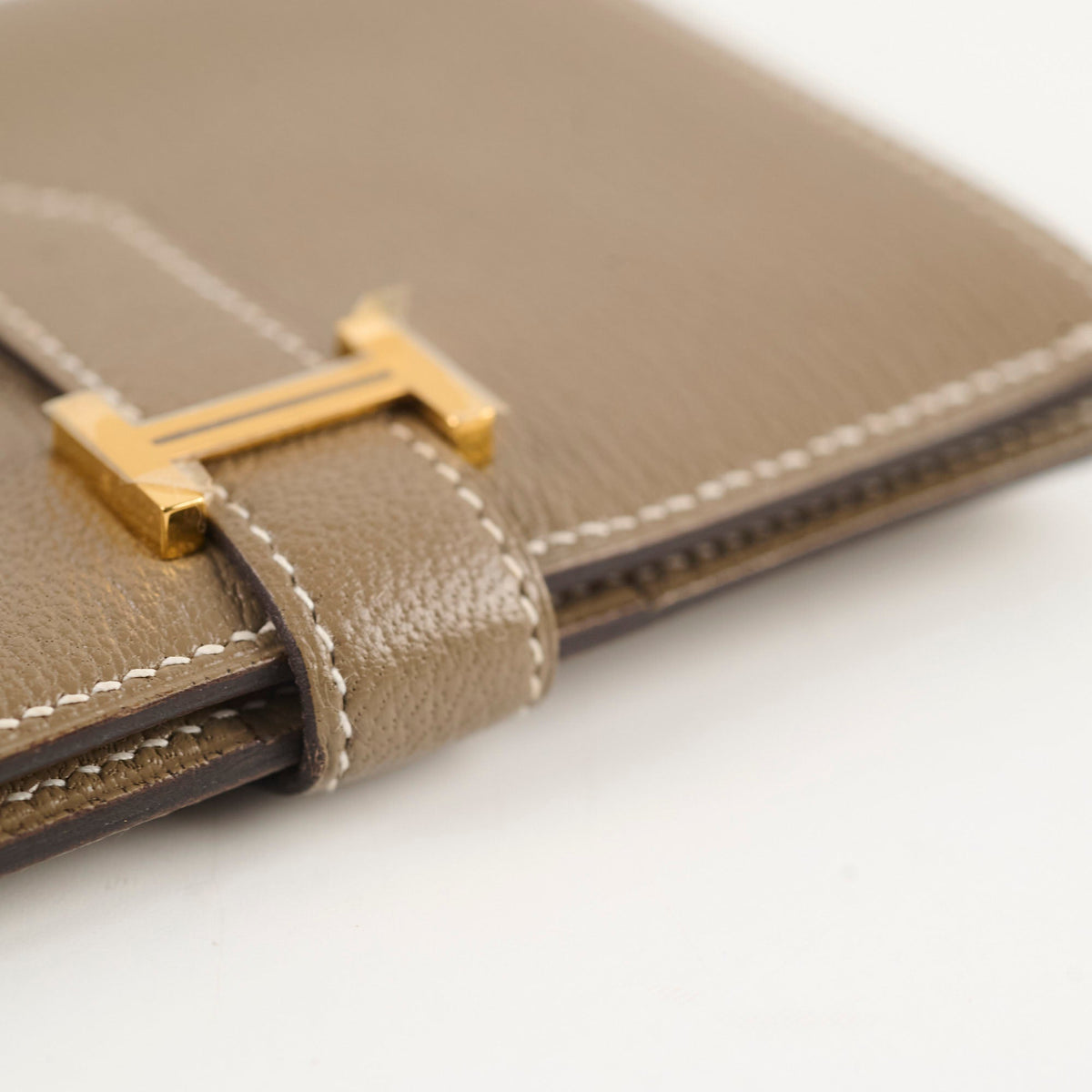 Hermes Bearn Compact Wallet Etoupe - U Stamp - photo 11