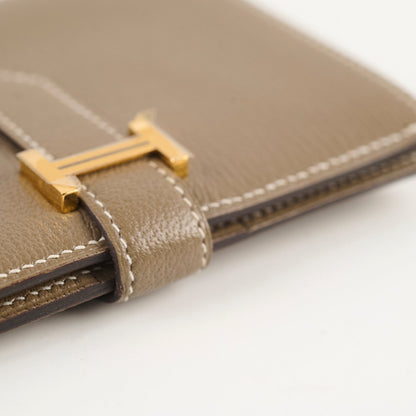 Hermes Bearn Compact Wallet Etoupe - U Stamp - photo 11