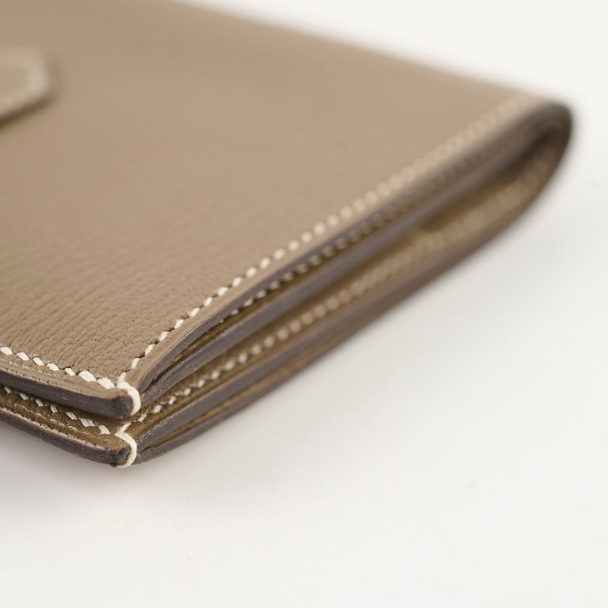Hermes Bearn Compact Wallet Etoupe - U Stamp - photo 10