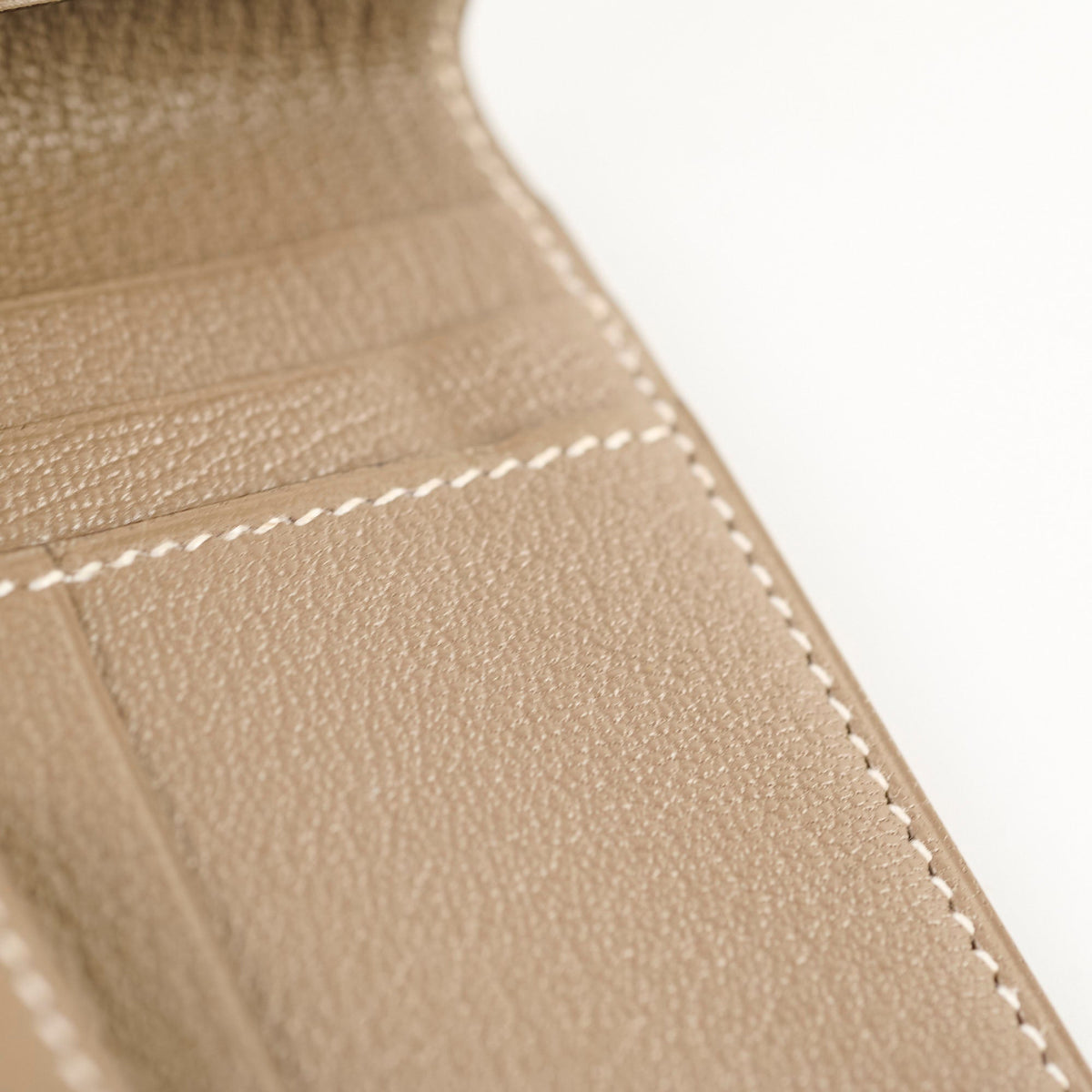 Hermes Bearn Compact Wallet Etoupe - U Stamp - photo 7