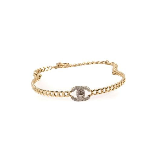 Chanel Choker CC Logo Light Gold Costume Jewellery - photo 1