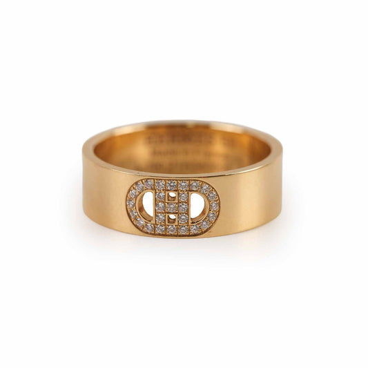 Hermes H D'Ancre Ring Rose Gold Size 50 - photo 1