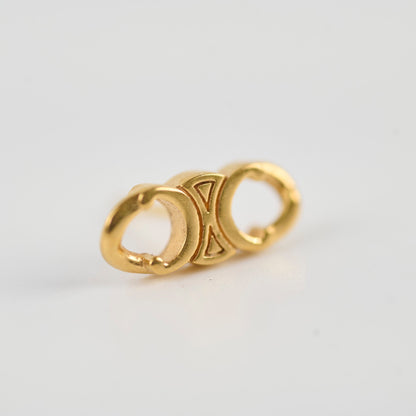 Celine Triomphe Gourmette Gold Studs - photo 4