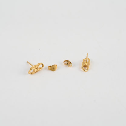 Celine Triomphe Gourmette Gold Studs - photo 5