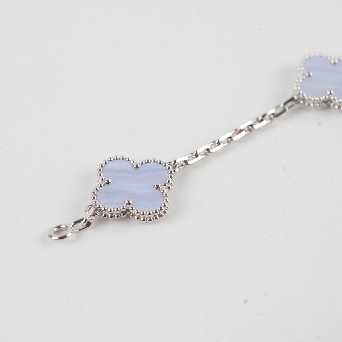 Van Cleef & Arpels Vintage Alhambra 5 Motif Bracelet Chalcedony - photo 4
