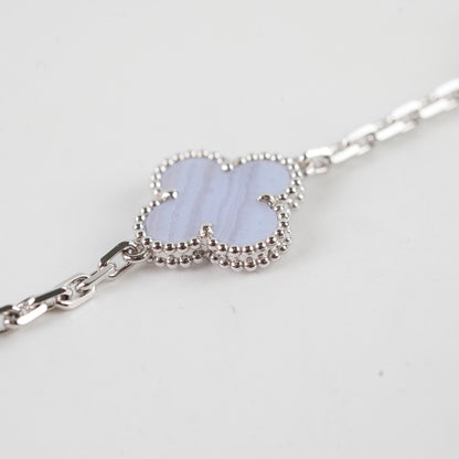 Van Cleef & Arpels Vintage Alhambra 5 Motif Bracelet Chalcedony - photo 6