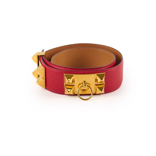 Hermes Collier de Chien 50 Red 85cm - photo 1