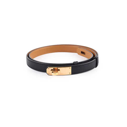 Kelly 18 Belt Black, Rose Gold HW - photo 1