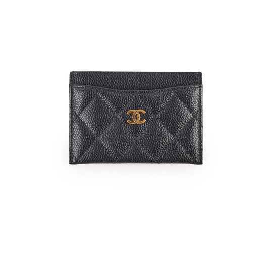 Chanel Flat Cardholder Caviar Black - photo 1