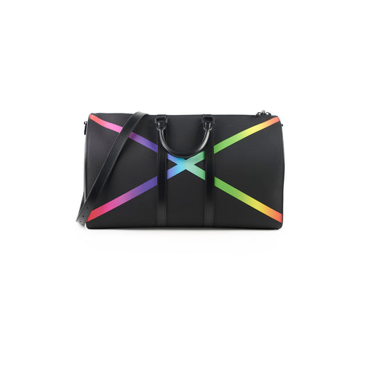 Louis Vuitton Taiga Rainbow Keepall Bandouliere 50 Leather Black - photo 1