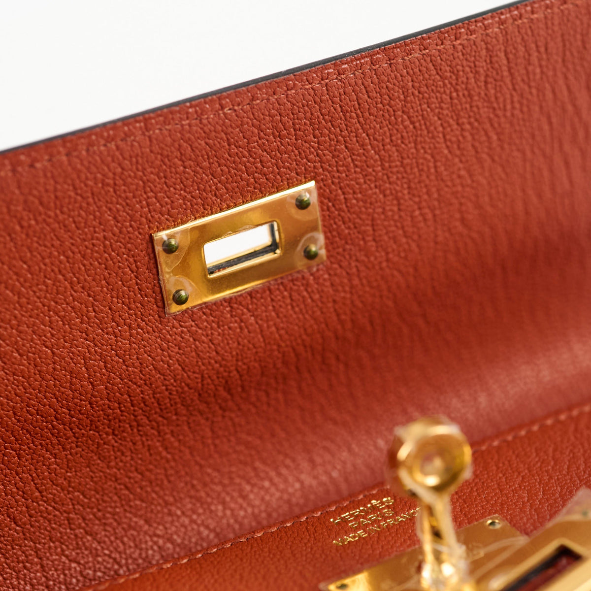 Hermes Kelly Compact Wallet Terre Battue Chevre- A Stamp - photo 5