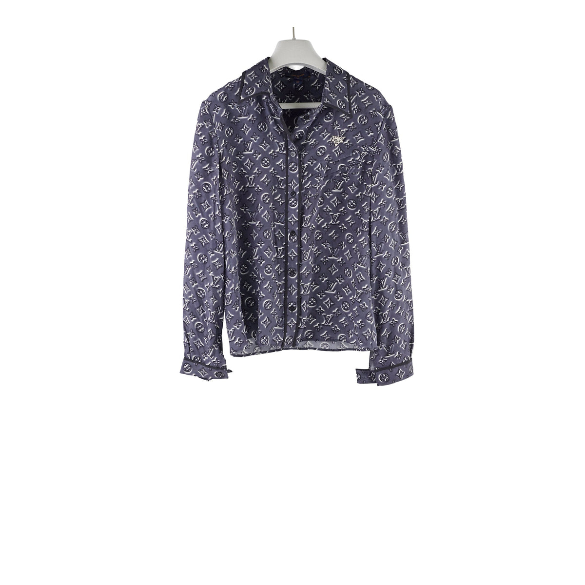 Louis Vuitton Straight Classic Monogram Silk Shirt Size 36 - photo 1
