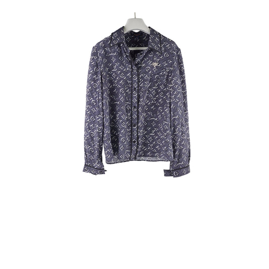 Louis Vuitton Straight Classic Monogram Silk Shirt Size 36 - photo 1