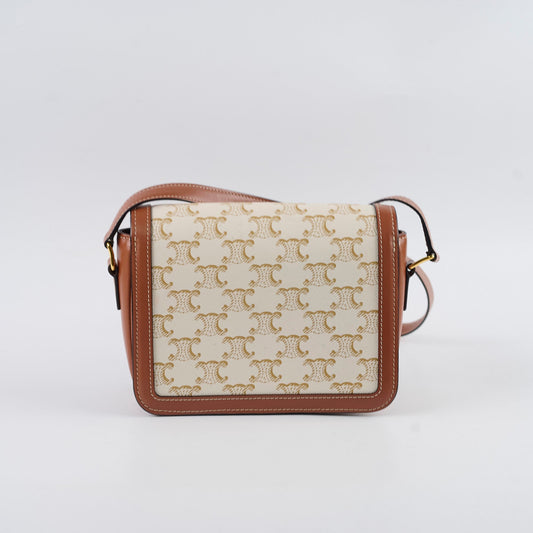 Celine Teen Triomphe Bag Small Cream Brown - photo 2