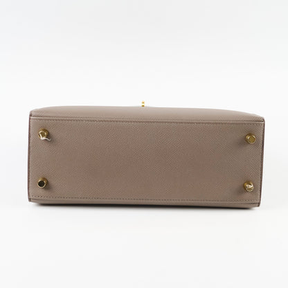 Hermes Kelly 25 Epsom Gris Etain - Stamp D - photo 4