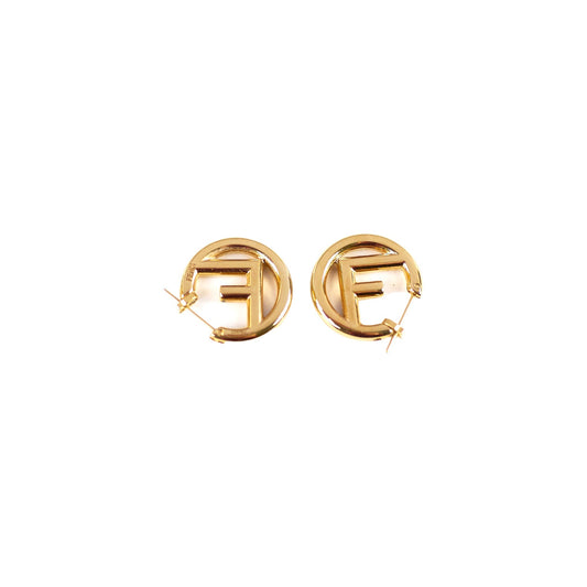 Fendi F Hoop Gold Earrings - photo 1