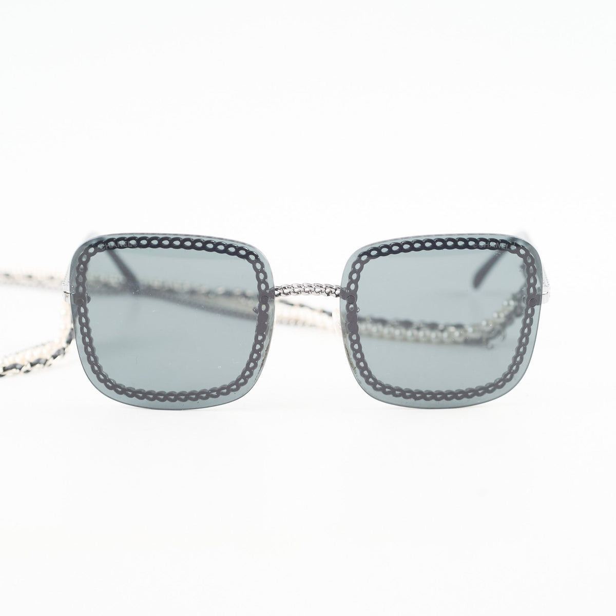Chanel 4244 Black Square Sunglasses with Chain - photo 4