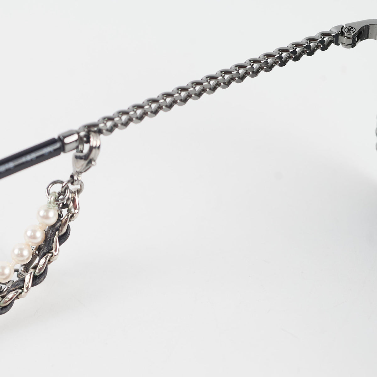 Chanel 4244 Black Square Sunglasses with Chain - photo 9