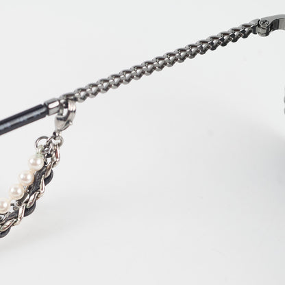 Chanel 4244 Black Square Sunglasses with Chain - photo 9