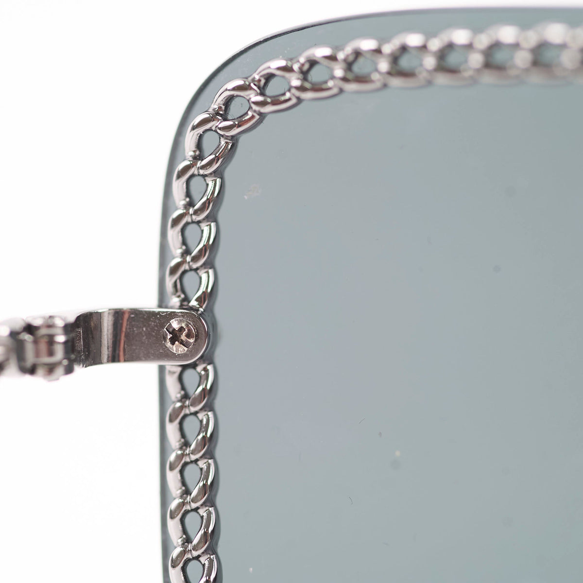 Chanel 4244 Black Square Sunglasses with Chain - photo 10