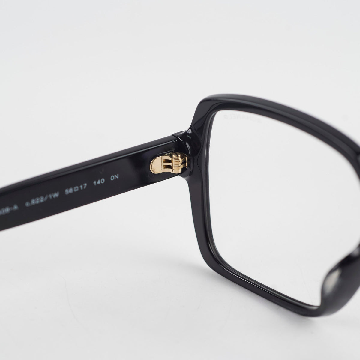 Chanel Square Acetate Black Glasses with Chanel Logo (non-prescription lenses) - photo 4