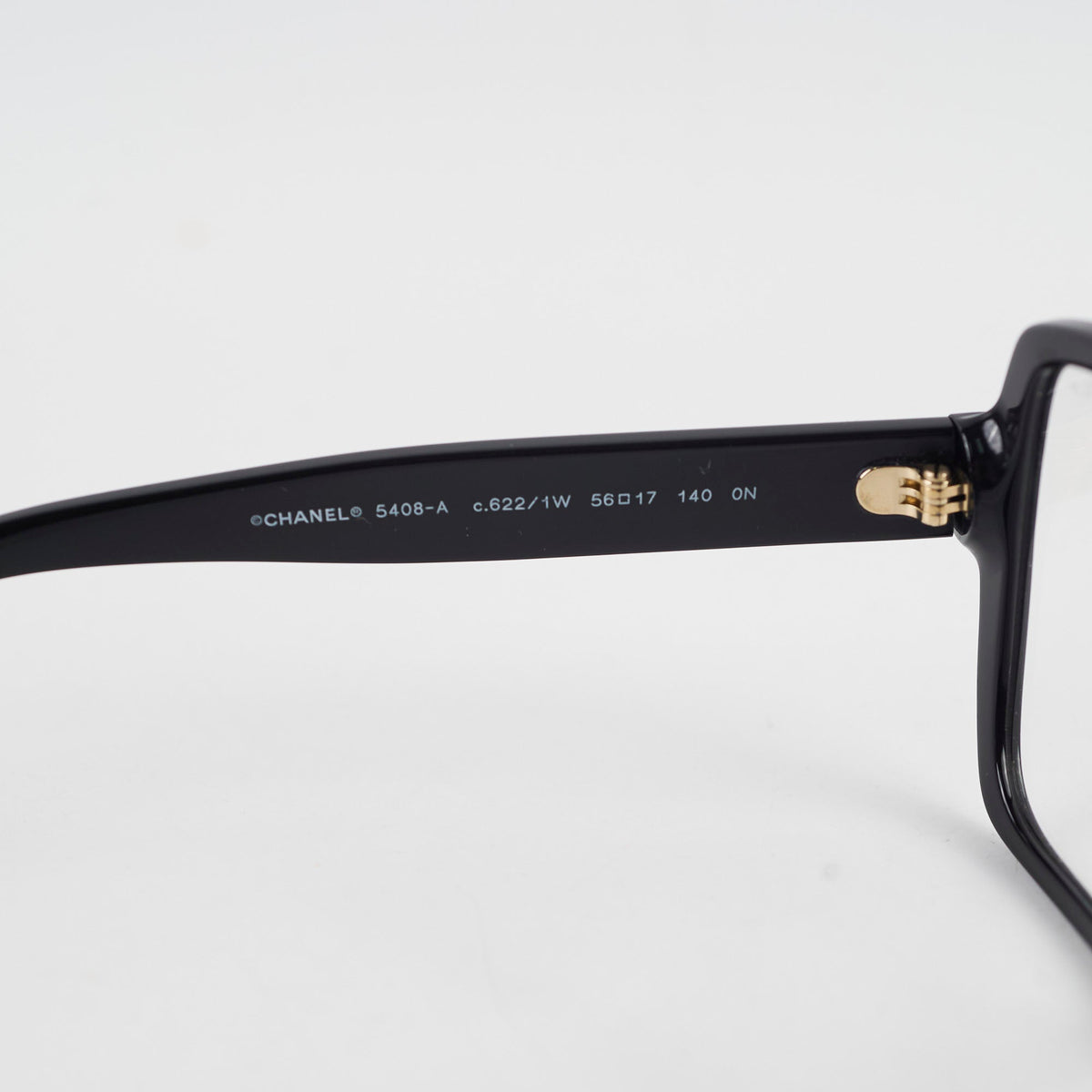 Chanel Square Acetate Black Glasses with Chanel Logo (non-prescription lenses) - photo 5